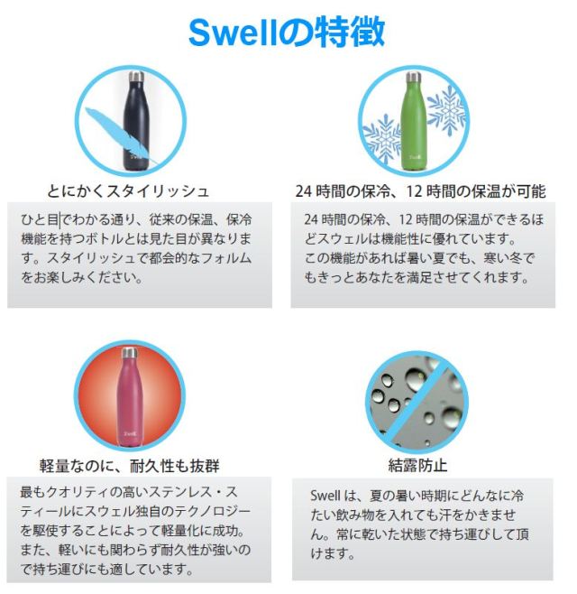 サーモス 水筒 二重構造 保温12時間 保冷24時間 おしゃれ 水筒 swell bottle スウェル ボトル 最安値