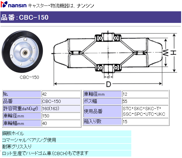 iV LX^[ CBC-150 (No.42) Sԗւ̂ ڍ