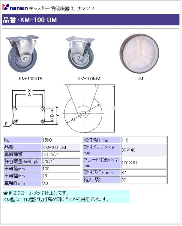 iV LX^[ KM-100 UM E^ԗ ڍ