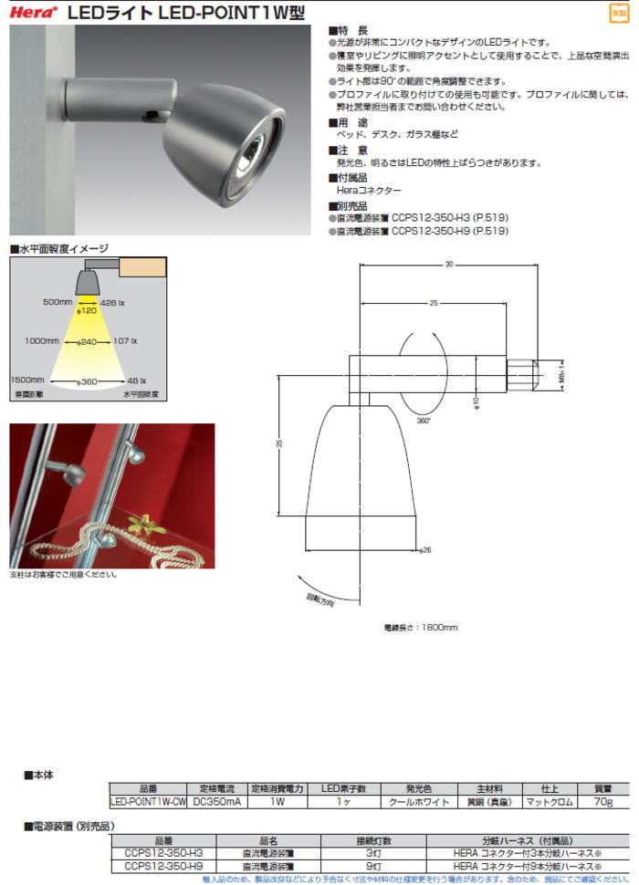 XKclH LEDCg SL-LED-POINT1W-CW @\