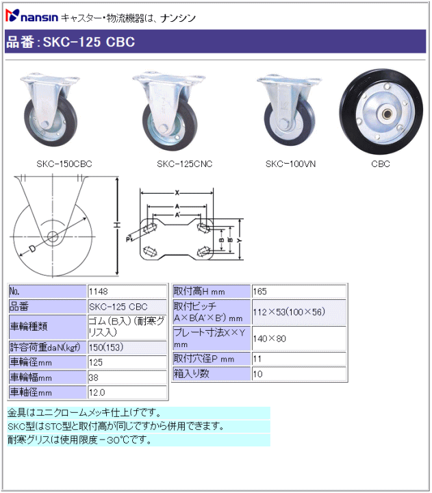 iV LX^[ SKC-125 CBC S(xAO)ԗ ڍ