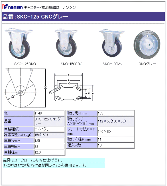 iV LX^[ SKC-125 CNCO[ Sԗ ڍ