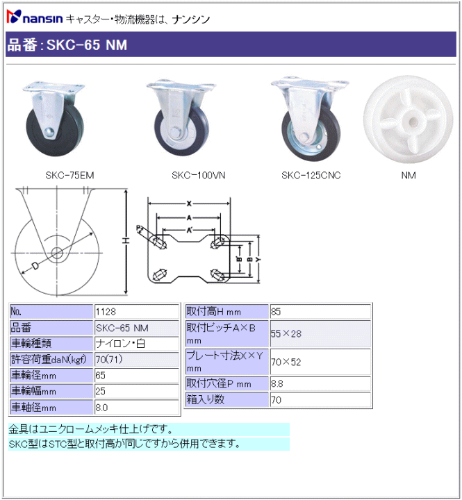 iV LX^[ SKC-65 NM iC()ԗ ڍ