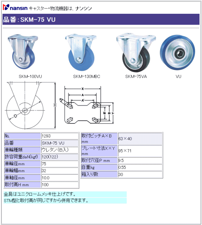 iV LX^[ SKM-75 VU E^(xAO)ԗ ڍ