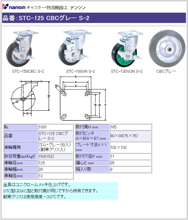 iV LX^[ STC-125 CBCO[ S-2 S(xAO)ԗ Xgbp[t ڍ
