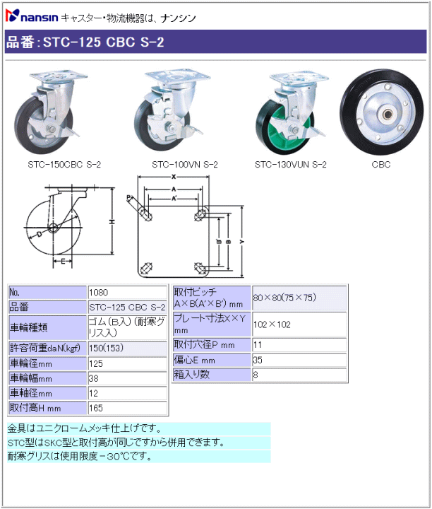 iV LX^[ STC-125 CBC S-2 S(xAO)ԗ Xgbp[t ڍ