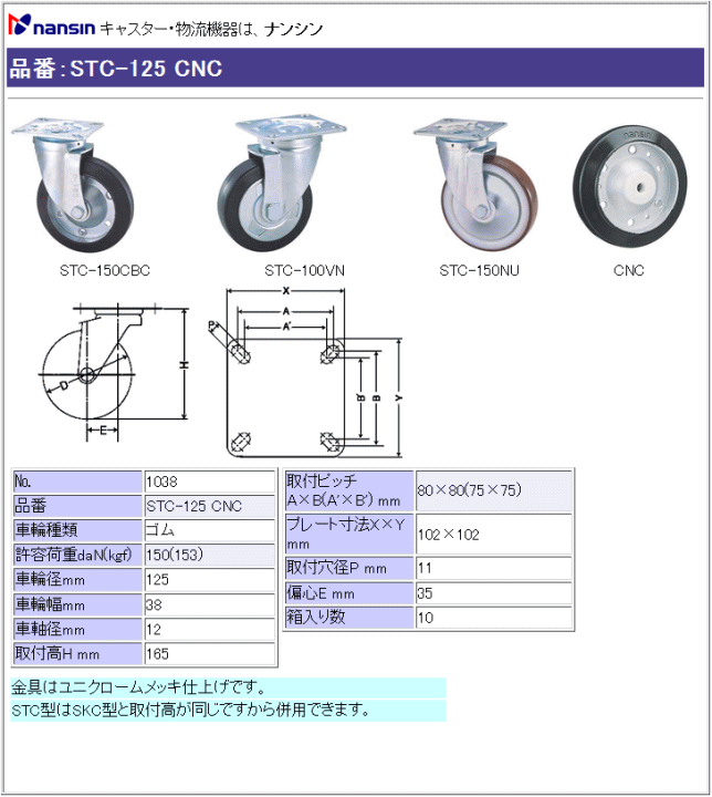 iV LX^[ STC-125 CNC Sԗ ڍ