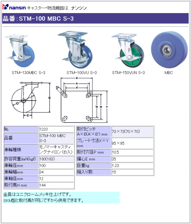 iV LX^[ STM-100 MBC S-3 m}[LXeBOiC(xAO)ԗ Xgbp[t ڍ