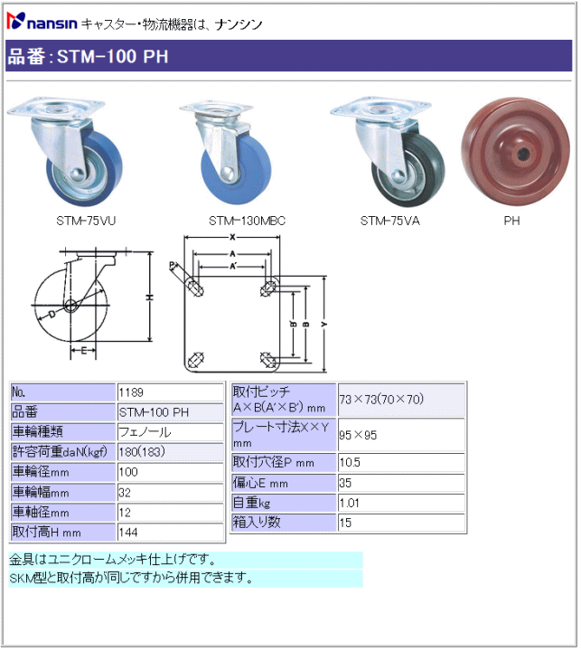 iV LX^[ STM-100 PH tFm[ԗ ڍ