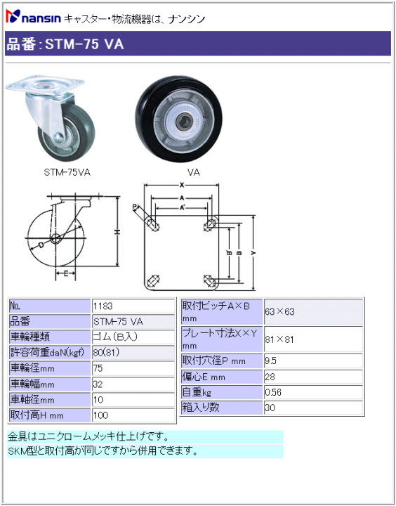 iV LX^[ STM-75 VA S(xAO)ԗ ڍ