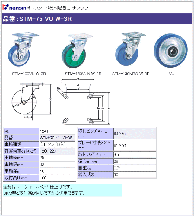 iV LX^[ STM-75 VU W-3R E^(xAO)ԗ Xgbp[t ڍ