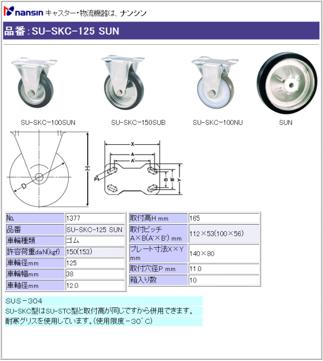 iV LX^[ SU-SKC-125 SUN Sԗ ڍ