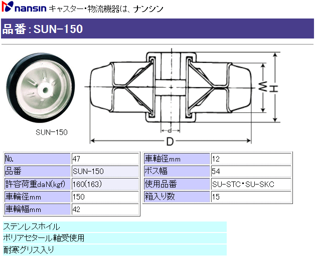 iV LX^[ SUN-150 (No.47) Sԗւ̂ ڍ