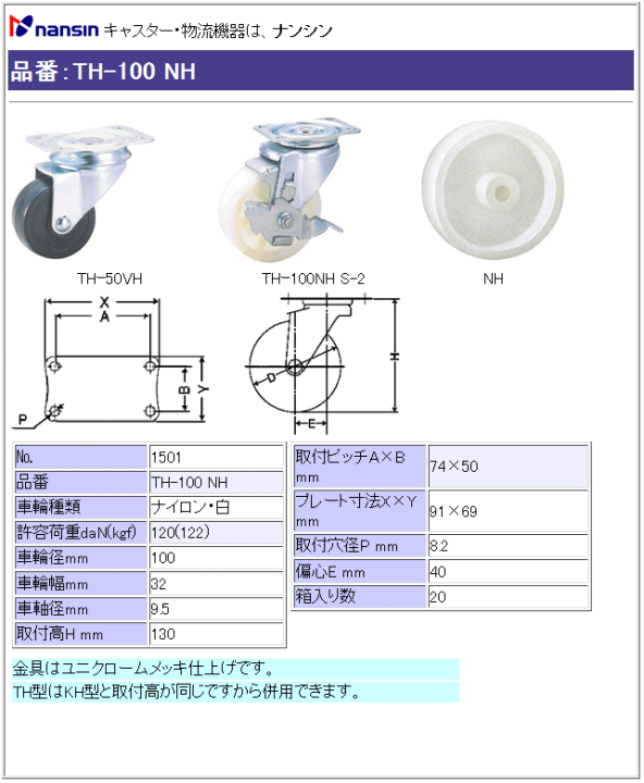 iV LX^[ TH-100 NH iC()ԗ ڍ