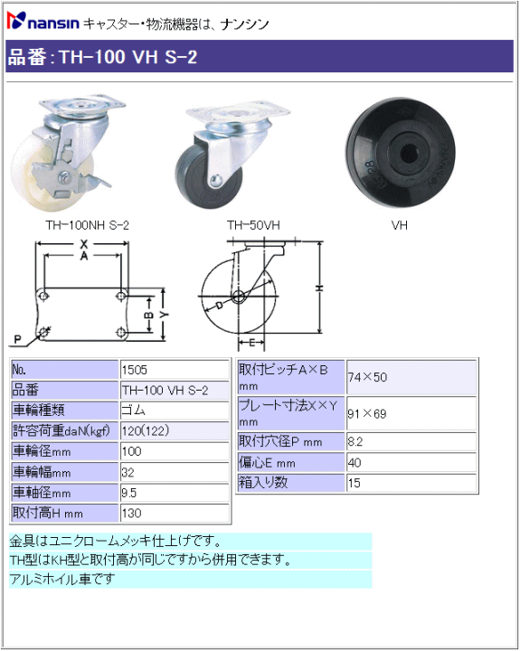 iV LX^[ TH-100 VH S-2 Sԗ Xgbp[t ڍ
