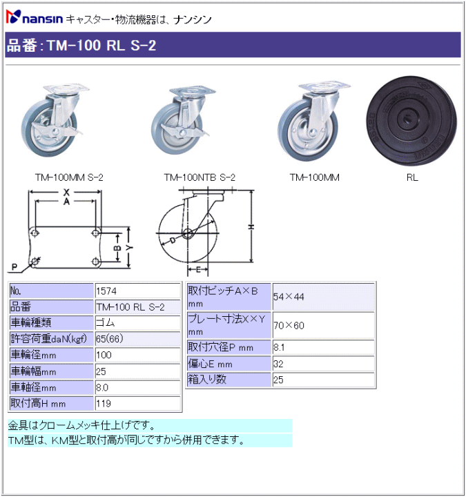 iV LX^[ TM-100 RL S-2 Sԗ Xgbp[t ڍ