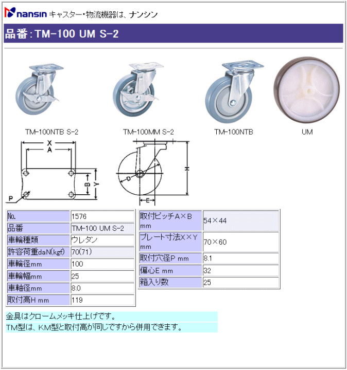 iV LX^[ TM-100 UM S-2 E^ԗ Xgbp[t ڍ