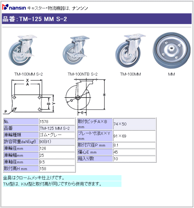iV LX^[ TM-125 MM S-2 S(O[)ԗ Xgbp[t ڍ
