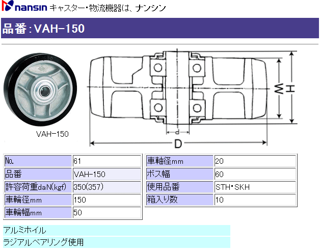 iV LX^[ VAH-150 (No.61) Sԗւ̂ ڍ
