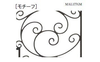 リクシル　新日軽　ディズニー門扉　片開き　角門柱式　ブラック　0710　プリンセスA型（唐草）