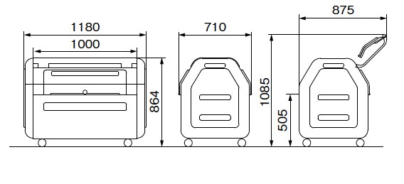 法人様限定　積水テクノ　ダストボックス　『ゴミ収集庫』　ライトグレー　400　『ゴミ袋（45L）集積目安　SDB400H　4世帯』　9袋、世帯数目安