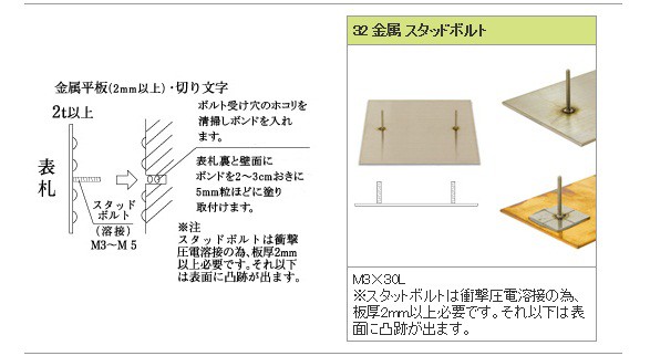 福彫　金属デザインアート　ステンレス板エッチング　KT-103　『表札　サイン　戸建』