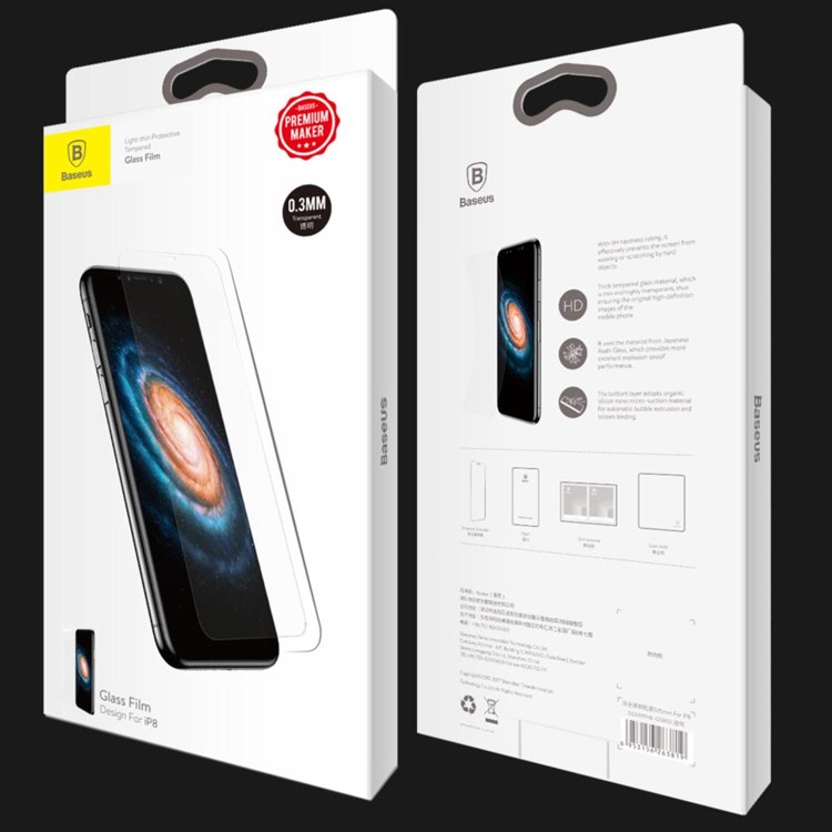 iphone8,保護フィルム,シート,Baseus,正規品,iphoneX,【メール便送料無料】
