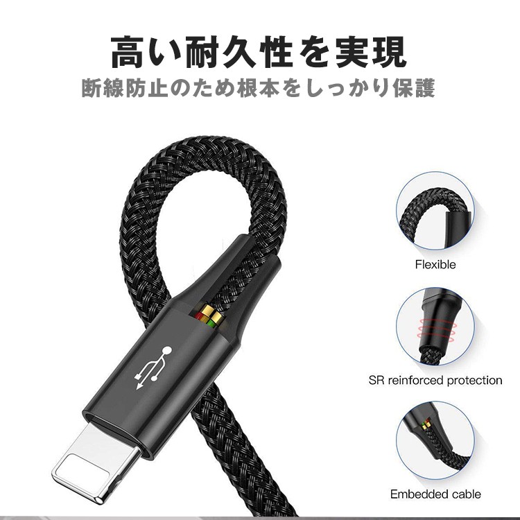 4in1ケーブル ライトニングケーブル Micro USB Type C ケーブル Baseus iPhone 充電ケーブル 3A急速充電 iPhone X XS XR MAX 8 8plus Macbook 1本4役 多機種対応 android 3in,android