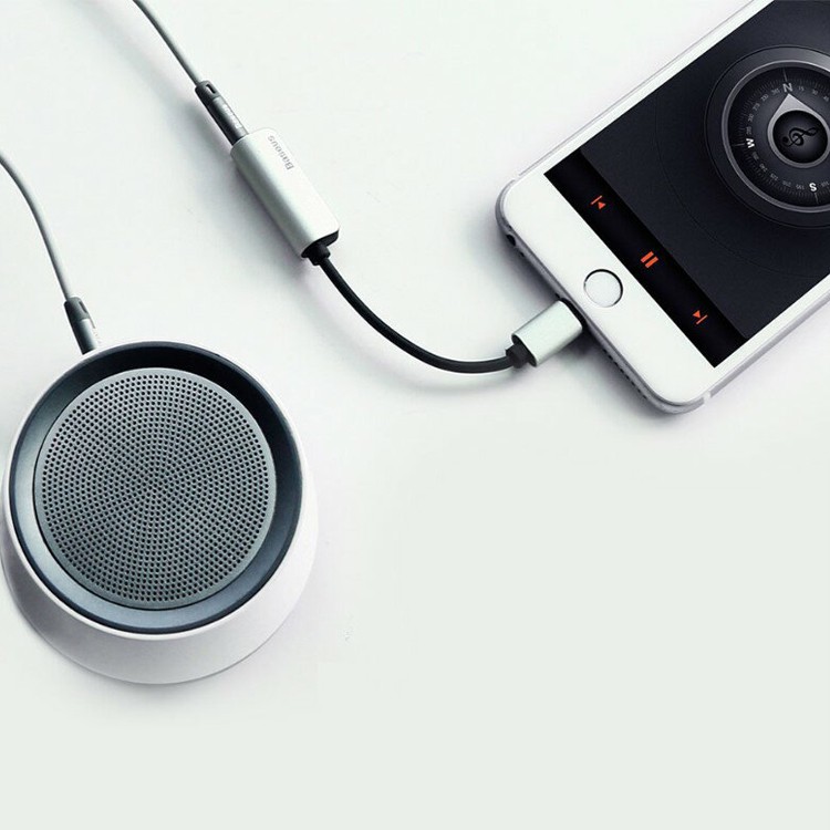 Baseus,ライトニング,変換,iPhone,イヤホンジャック,iPhone8,iPhoneXS,iPhoneXSMAX,2in1,ライトニングコネクタ,iPhone用変換機,イヤホン変換機