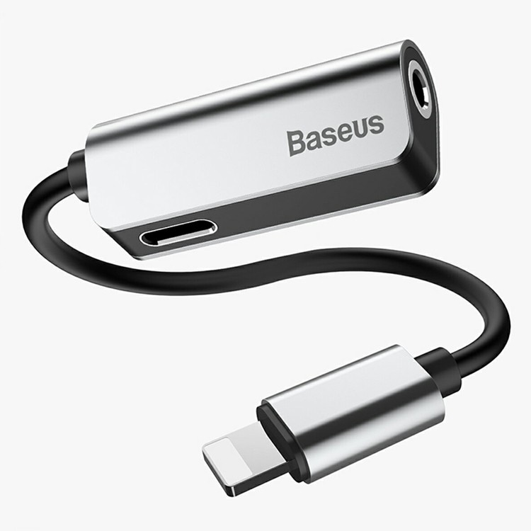 Baseus,ライトニング,変換,iPhone,イヤホンジャック,iPhone8,iPhoneXS,iPhoneXSMAX,2in1,ライトニングコネクタ,iPhone用変換機,イヤホン変換機