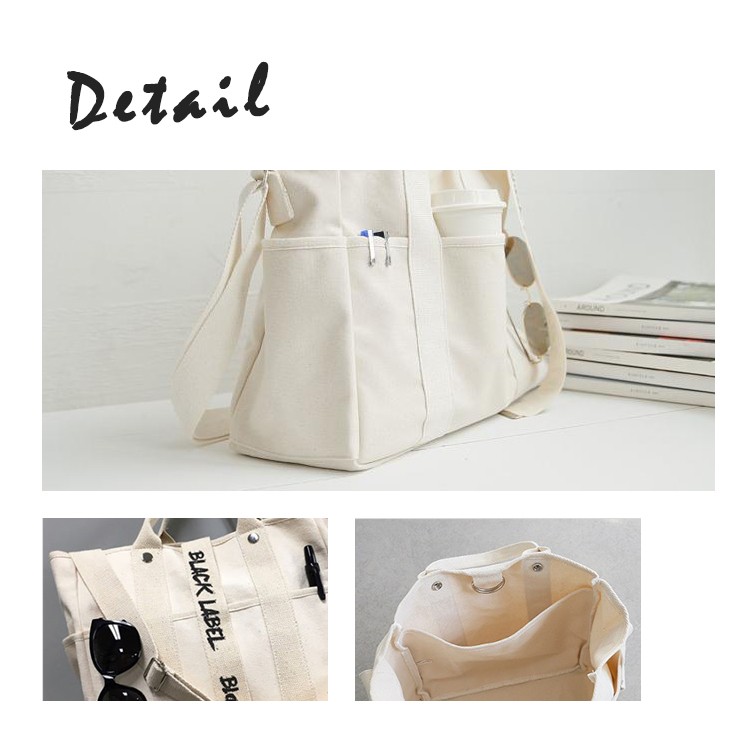 BLACK,LABEL,キャンバス,トートバッグ,タンブラーバック,ラベルバッグ,トレンド,通勤,通学,Canvas,Tote,Bag,2,WAY