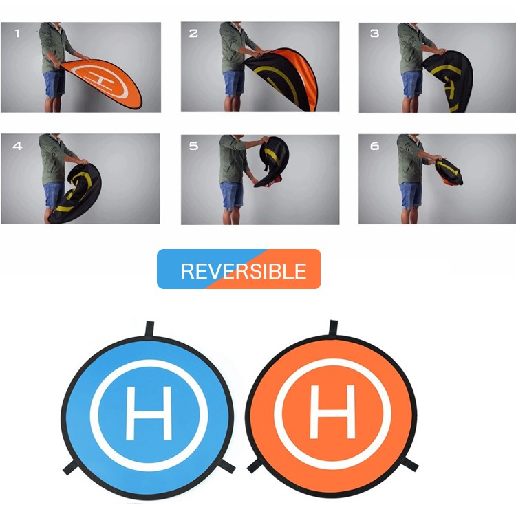 ドローン用 ヘリポート ドローン クイック折畳み式 ヘリコプター ランディングマット 55cm ランディングパット ヘリポート 両面 折りたたみ ラジコン SPARK Mavic Phantom3 Phantom4 PRO パイロット