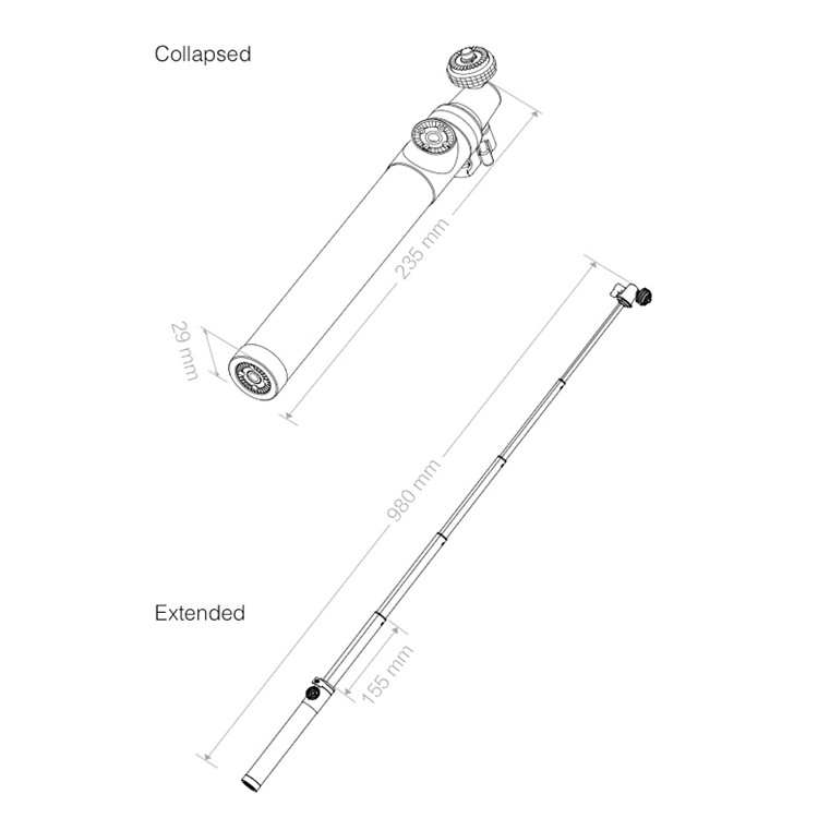 Osmo,Mobile,オスモ,延長ロッド,アクセサリー,自撮り棒,カメラアクセサリー,周辺機器,カスタム,スマホ,ハンディカム,ビデオ,カメラ,手ブレ補正,DJI,GO,PRO,国内正規品