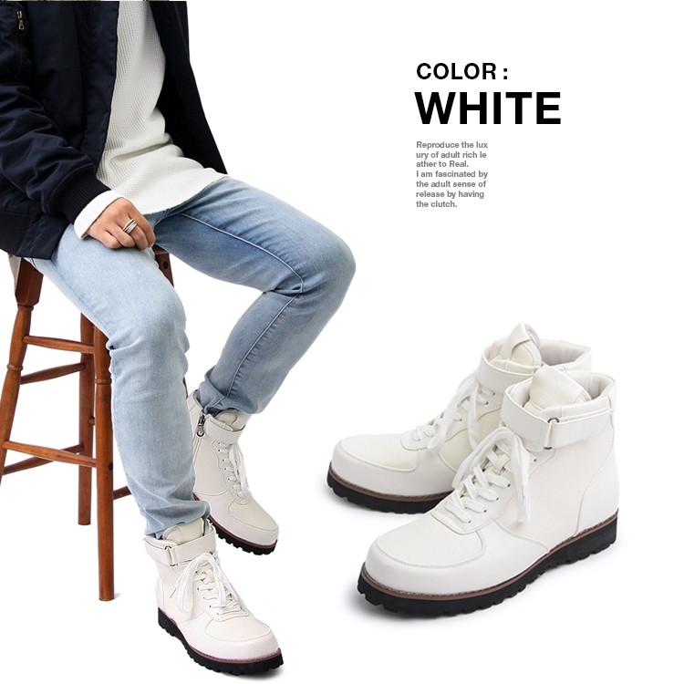 ハイカット,スニーカーブーツ,インサイドジップ,ブラック,メンズ,ストリートシューズ,ボリューム