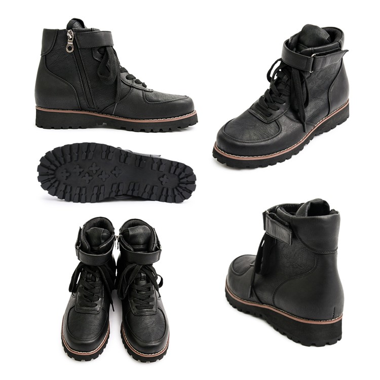 ハイカット,スニーカーブーツ,インサイドジップ,ブラック,メンズ,ストリートシューズ,ボリューム