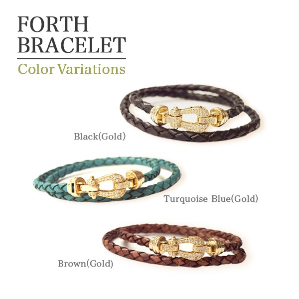 Force10ブレスレット好きにオススメ ファッションブレスレット フォース10 フォースシュー レザー 二連