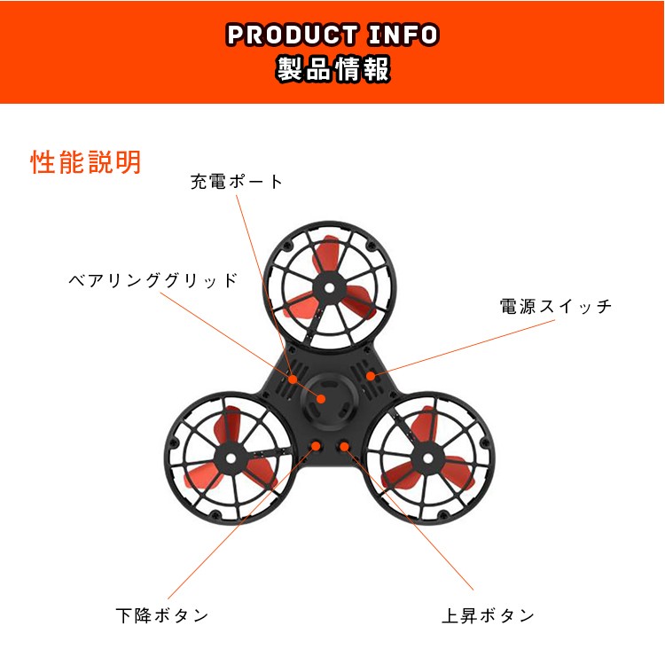 飛ぶハンドスピナー,フライングハンドスピナー,Flying,hand,spinner,フィジェットスピナー,fidget,spinner,F1,FLYING,SPINNER,ドローン,おもちゃ