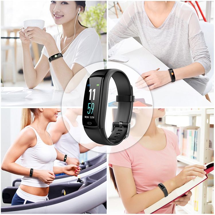 スマートウォッチ 日本語対応 カラーディスプレイ ケーブル不要 充電長持ち フィットネス 