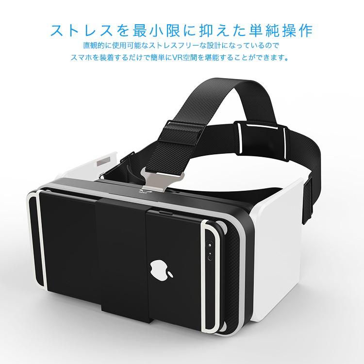VR ゴーグル 3Dメガネ 折り畳み式VR ヘッドバンド付き 超薄型 軽量 超3D映像効果 iphone 近視対応 Android ios 4.7~6.0 インチスマホ対応 持ち運び