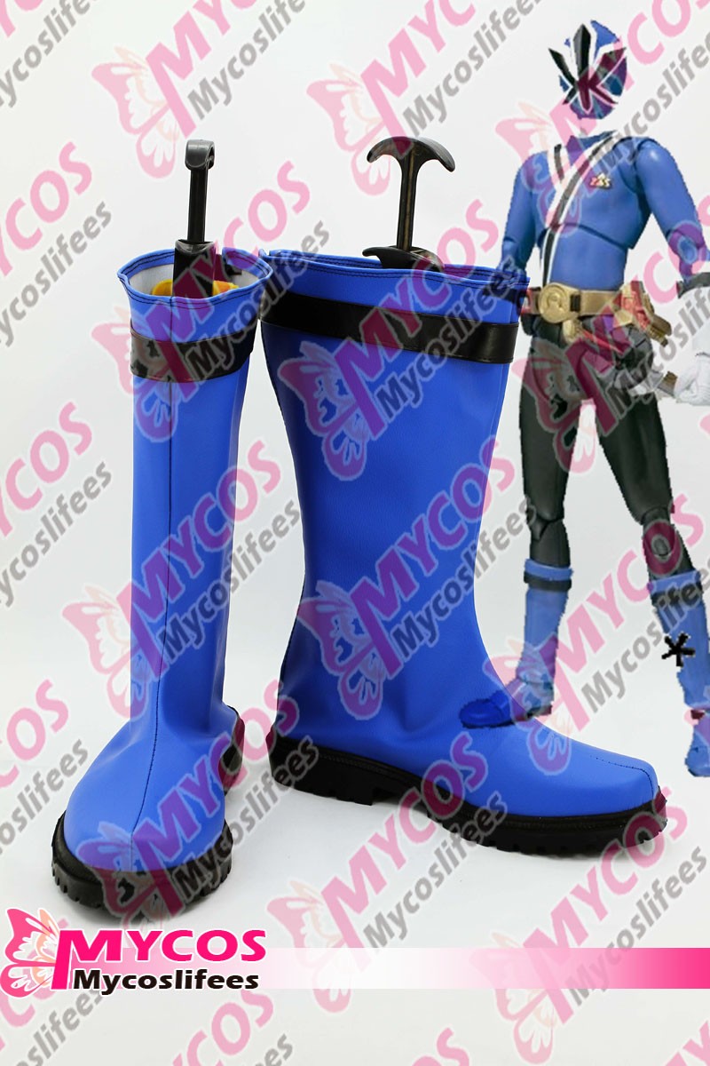 高质量cosplay鞋/ lolita鞋武士战队真剑者真剑蓝色-日本购购凭借专业