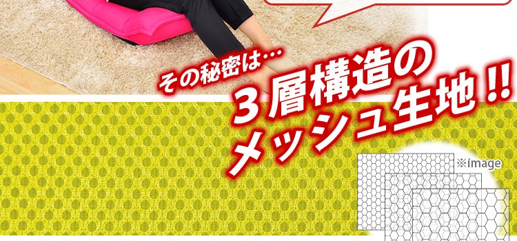 【さらさらメッシュ座椅子【WING.】ウィング