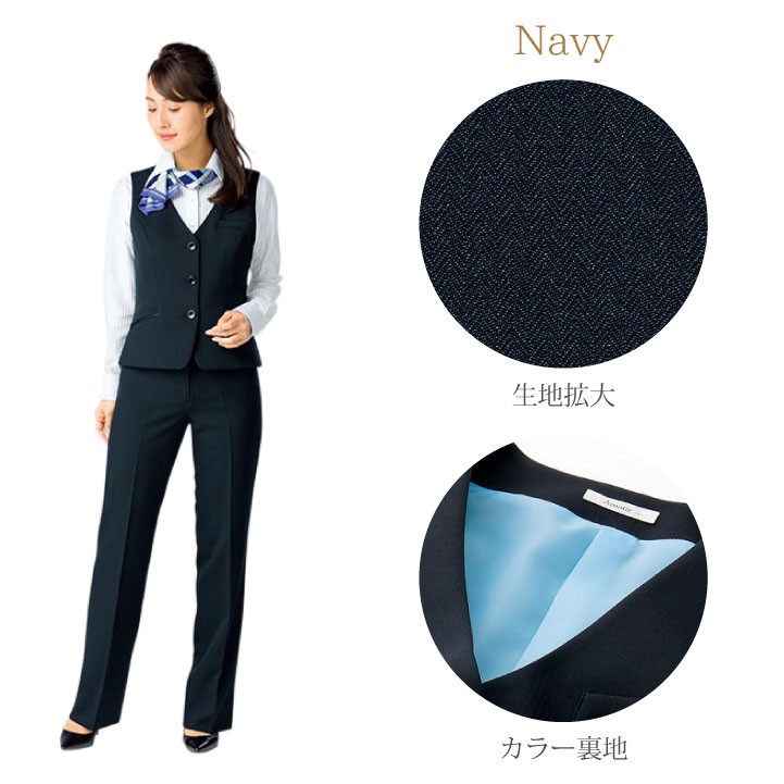 【美品】BONMAX　Amatir　事務服　9号　グレースーツ3点セット　女性 bm-av1259_2.jpg