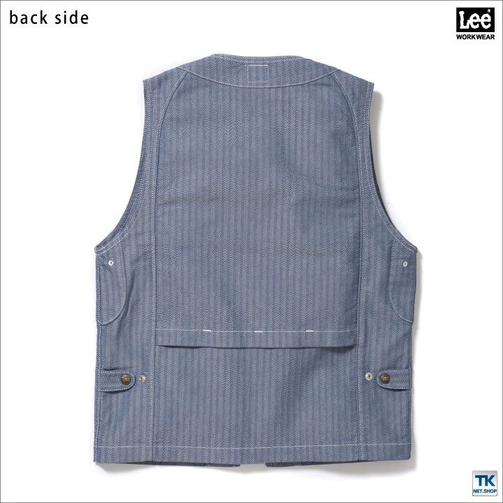 Lee ジップアップ ベスト チョッキ WORKWEAR ヒッコリー へ