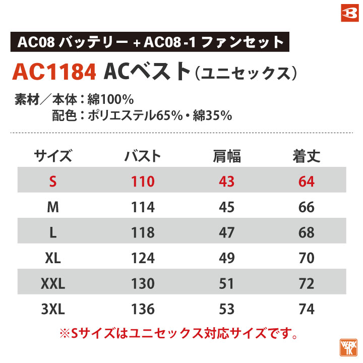 即日出荷] [2023年新型19V] バートル セット ベスト ファン付き作業着