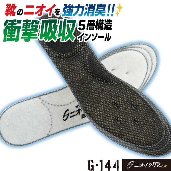 消臭 インソール 中敷き 5層構造 衝撃吸収 ムレ防止 吸湿 ドライ 汗臭