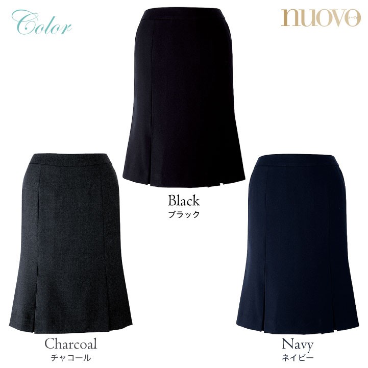 マーメイドプリーツスカート レディース ひざ丈 制服 事務服 スーツ