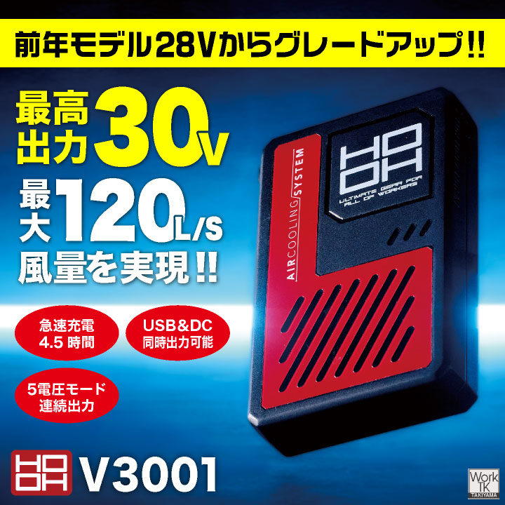 2026年新型) HOOH 30V バッテリーセット 充電器 空調ウェア 空調作業服