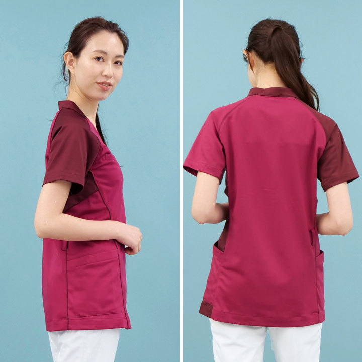 ASICS（アシックス） CHM355 レディーススクラブ 前開き仕様 看護師