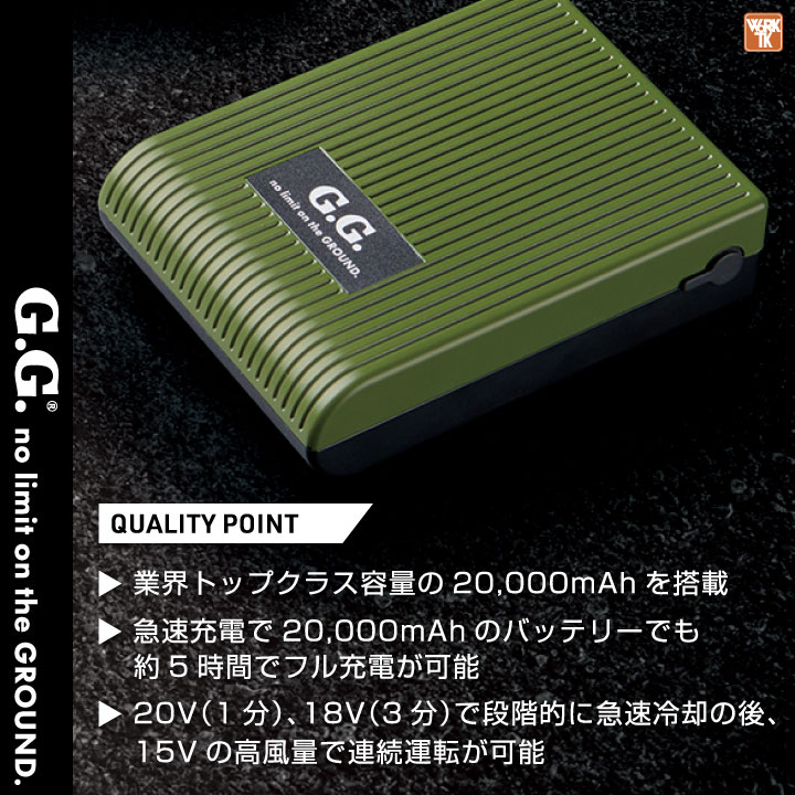 SOWA（ソーワ） バッテリーセット EFウェア用 空調作業服 デバイス 20V